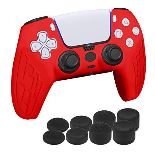 DLseego PS5コントローラー用保護カバー セット (シリコンカバー*1+アシストキャップ*8)スティックキャップ 8個付き シリコンケース ソフトカバー シリコン素材 プレイステーション5 コントローラーに対応 滑り止め 簡単装着 超軽量 耐衝撃 傷つけ防止 DLseego PS5コントローラー用保護カバー セット (シリコンカバー*1+アシストキャップ*8)スティックキャップ 8個付き シリコンケース ソフトカバー シリコン素材 プレイステーション5 コントローラーに対応 滑り止め 簡単装着 超軽量 耐衝撃 傷つけ防止