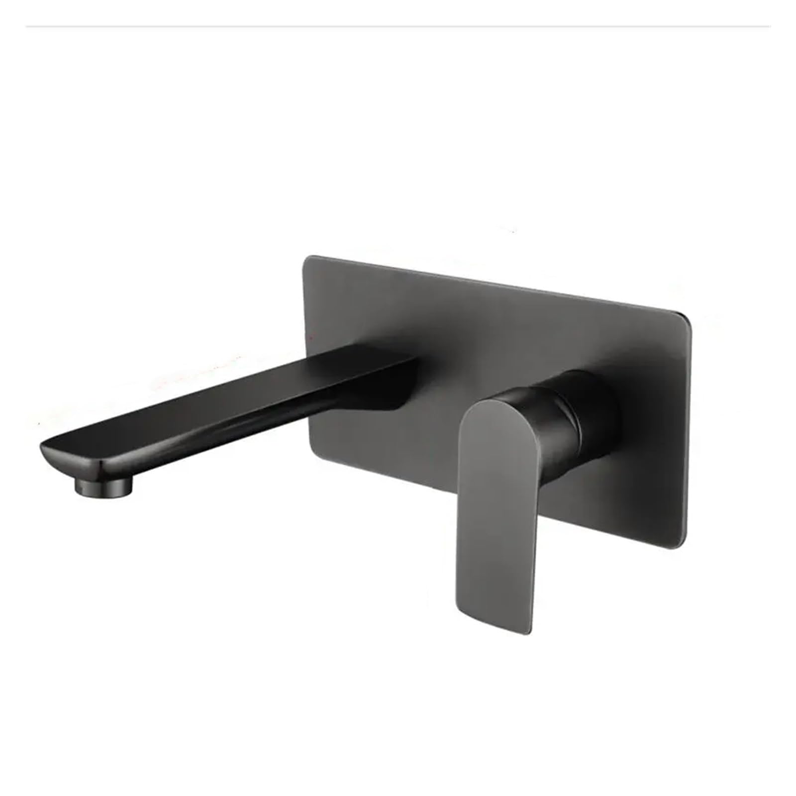 Robinet de lavabo mural or brossé avec mitigeur dissimulé en laiton pour évier