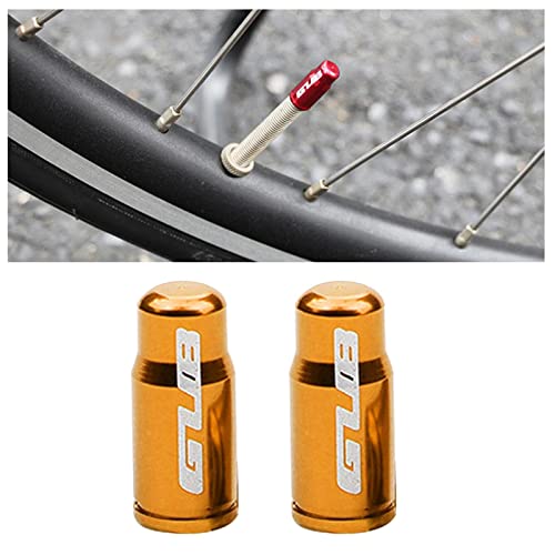 Par de Tapas de Válvula para Neumáticos de Bicicleta de Aleación de Aluminio para Válvula Presta Francesa/Schrader Americana Ultraligero para Bicicleta de Montaña y Ruta FV Dorado miniatura 6