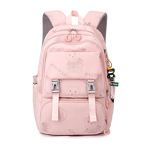 Carino Zaino Donna Zaini Casual Borse a zainetto da donna per PC portatili Borsa da Scuola da Ragazzo Ragazza per Studenti Viaggio Camping a Spalla Rosa