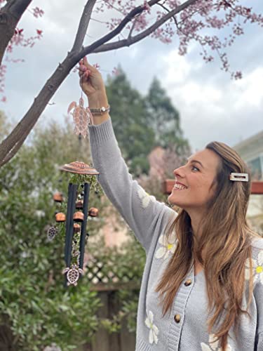 Vp Home 32" H Rustic Sea Green Tribal Turtles Wind Chimes For Outside Unique Sea Turtle Windchimes For Outdoor Decoration And Garden Decoration, Gift For Women, Mom, Grandma, Unisex #TOP2