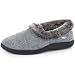 ACORN Women's Faux Chinchilla Collar Slipper , Stone, Medium (6.5-7.5 M US)