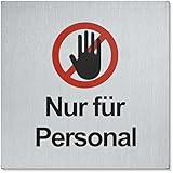 JAXICREY Schild Privat Silber, Türschild Personalisiert 12 x 12cm, Schilder Selbst Gestalten, Metallschild Personalisiert für Hotel, Schule, Firma, Büro, Garage, Parkplatz