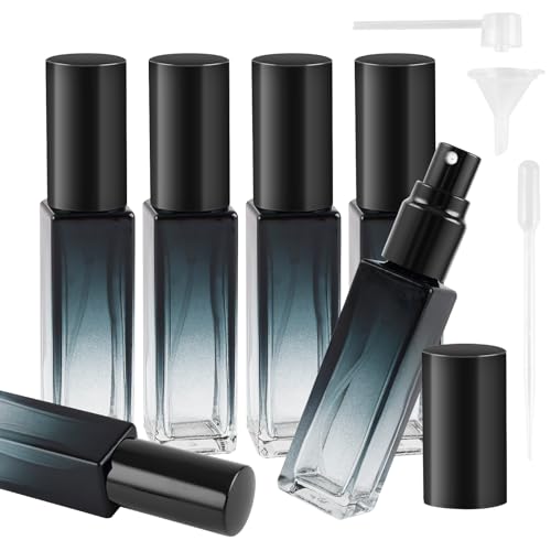 Kitnelw 6 Piezas Perfumador Recargable 10ml Atomizador de Perfume Portátil para Viajes Pulverizadores de Perfume con Dispensador de Perfume Cuentagotas de Embudo