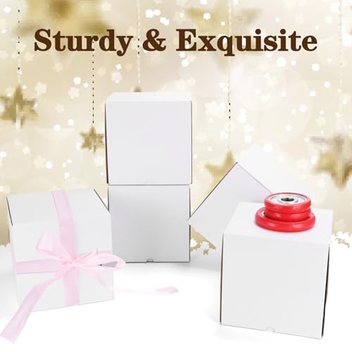 Image of WIFTREY 15 Pack 8X8X8 Small Shipping Boxes, White Corrugated Cardboard Box 8''x8''x8'' for Mailing Packing Shipping