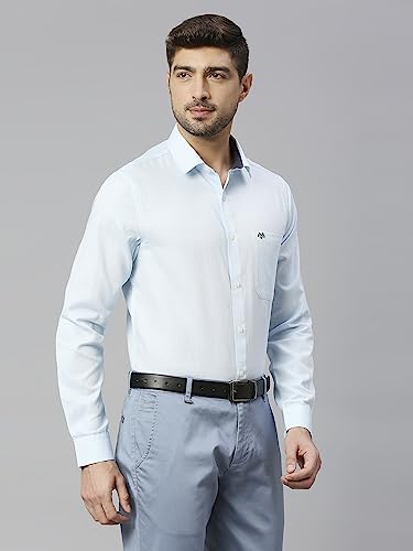 Image of Thomas Scott Men's Cotton Slim Fit 100% Formal Shirt with Spread Collar and Full Sleeves