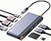 NOVOO Docking Station USB C Hub Dual HDMI 8-in-1 Adapter mit, 2*HDMI, Gigabit Ethernet, PD 100W,2 USB-A Datenübertragungen, SD&TF Kartenleser für MacBook Air/Pro M2, Dell, XPS 15,HP, Lenovo und mehr