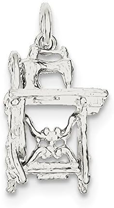 925 Sterling Silver Sewing Machine Charm Pendant
