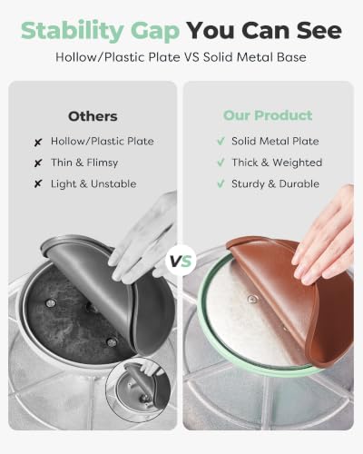 Image of Kootek Aluminium Alloy Revolving Cake Stand 12 Inch Rotating Cake Turntable for Cake, Cupcake Decorating Supplies for Mother's Day