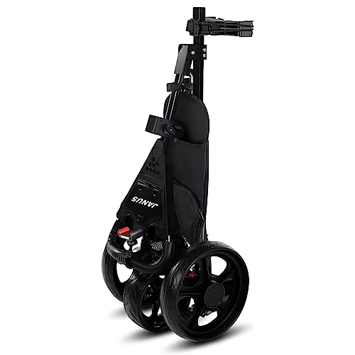 image for JANUS Golf Push Cart 3 Wheel, Foldable with One-Click Folding, Compact