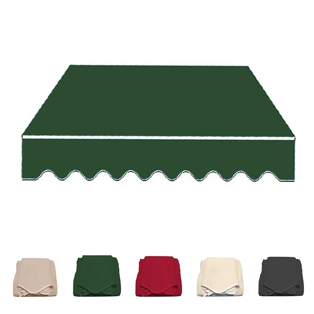 Toile de rechange pour auvent 4m x 3m store rétractable vert