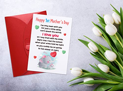 Facraft Happy First Mothers Day Cards For Mom Mother Wife 1St Mothers Day Gifts From Baby Boy Girl Mothers Day Greeting Card For First Time Mom Mother To Be Mothers Day Gifts Card With Envelope #TOP4