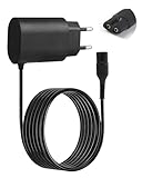12V 0.4A Chargeur pour Braun Rasoir Électrique Série 9 8 7 6 5 4 3 2 1, Remplacement Cordon d'alimentation pour 3000s 790cc 5090cc 350cc 150s 310s 730s 5030s 7020s Adaptateur, Câble Alimentation