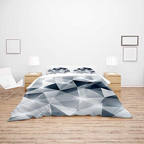 Parure de lit King avec housse de couette 3 pièces en polyester résistant
