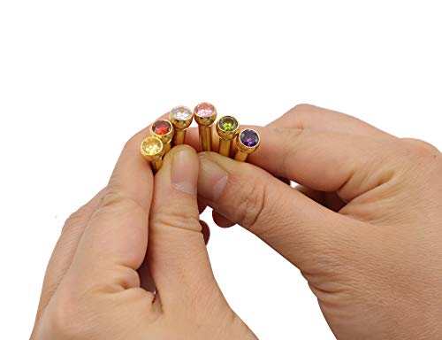 Rayzm Broches de pont de guitare, ensemble de broches d’extrémité de guitare en laiton, 6 cordes de guitare à tête de… - Les Beatles, Paul McCartney, John Lennon, RIngo Starr, George Harrison Rayzm Broches de pont de guitare, ensemble de broches d'extrémité de guitare en laiton, 6 cordes de guitare à tête de… – Image 4