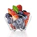 Tebery 100 Pack Mini Parfaits Dessert Cups with 100 Spoons, 2.5oz Clear Small Serving Bowl for Tasting Party Desserts Appetizers(Flower Shape)