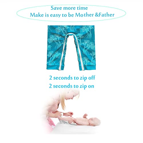 Wevswe Baby Toddler Sun Protection Rash Guard Swimsuit With Crotch Zipper Tree Peacock Blue Bathing Suit 12-18 Months #TOP1