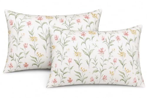 Image of Microfiber Pillow Cover 17x27 Inch (Pack of 2) | Soft & Durable | Ideal for Bed & Sofa Morning Petal