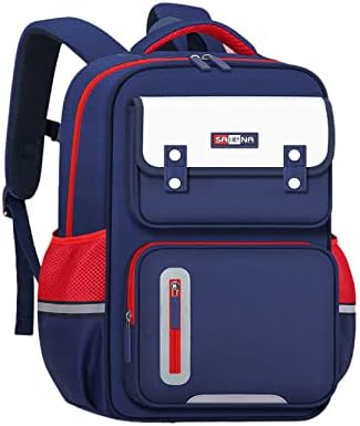 5-12 Year Kids Bags School Bags for Boys, Girls Waterproof Backpacks Child Book Bag Kids Shoulder Bag Satchel Knapsack with Reflective Strips for Safety (A-Large Size-Blue)