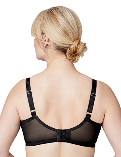 Bramour by Glamorise Women's Full Figure Plus Size Luxury Underwire Low Cut Keyhole Bra-Tribeca #70062