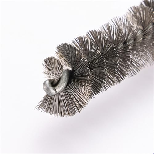 Image of 6 Pieces Stainless Steel Bore Brush Bristles Wire Brush for Power Drill Cleaning Wire Brush with Hex Shank Handle for Power Drill Cleaning Wire Brush