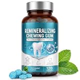 Chicle sin Azúcar con Nanohidroxiapatita y Xilitol, Apoyo para el Cuidado del Esmalte Dental y Aliento Fresco, Chicle Vegano, Sin Gluten, Sin Aspartamo, 120 Piezas
