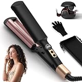 UKLISS Pro Mini fer à friser ondulé pour cheveux, avec écran LCD 120 à 210 °C,...