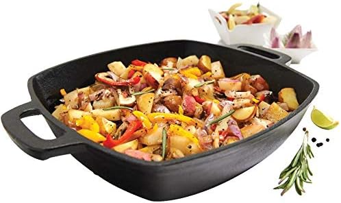 GrillPro 91658 Cast Iron Square Pan