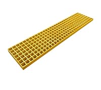 NATOTELA GFK Gitterrost 270x1200x38mm Glasfasergitter MW: 30/30 mm gelb Trittrost Treppenstufe geeignet für Entwässerungsrinne und Fahrbahnen Garage Brandschutztreppen Fluchtwege Bauernhof