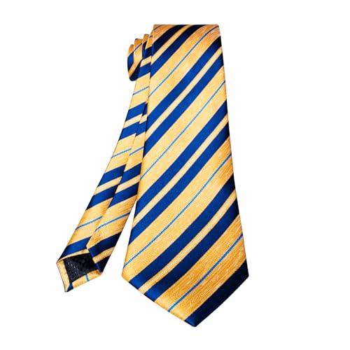 Image of 5PCS Mens Silk Designer Tie, Pocket Square, Cufflinks, Drilled Tie Ring and Lapel Pin Set for Wedding Groom Party