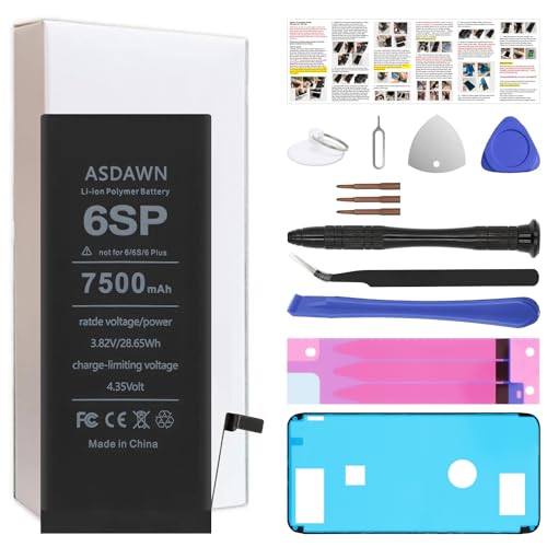 ASDAWN 7500mAh Battery for iPhone 6s Plus A1634 A1687 A1690 A1699 (Not for 6/6s/6 Plus) Replacement
