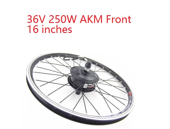 AKM-36V250W Hub Motor installed in a 16-inch wheel