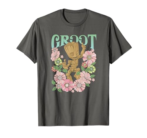 Marvel Guardians Of The Galaxy Groot Floral Dance Poster T-Shirt