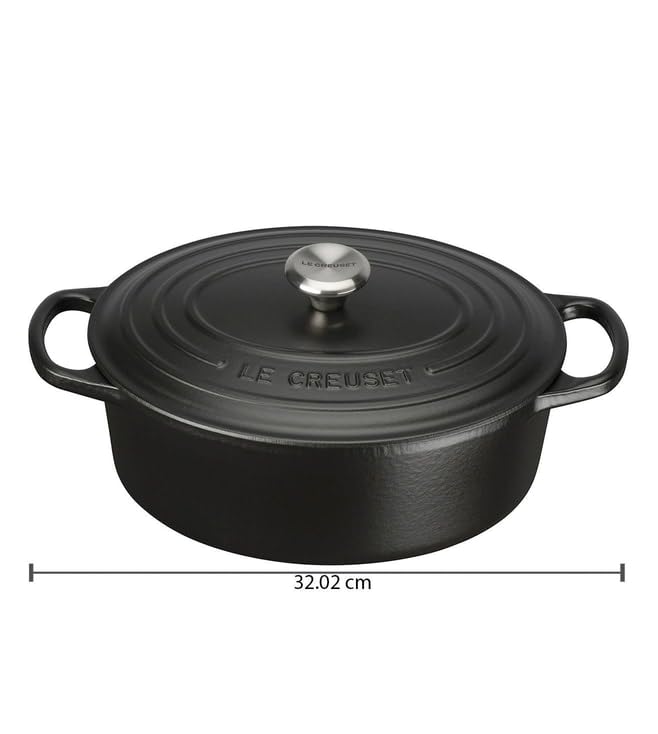 Image of LC Evo Oval Casserole 23 Satin Black