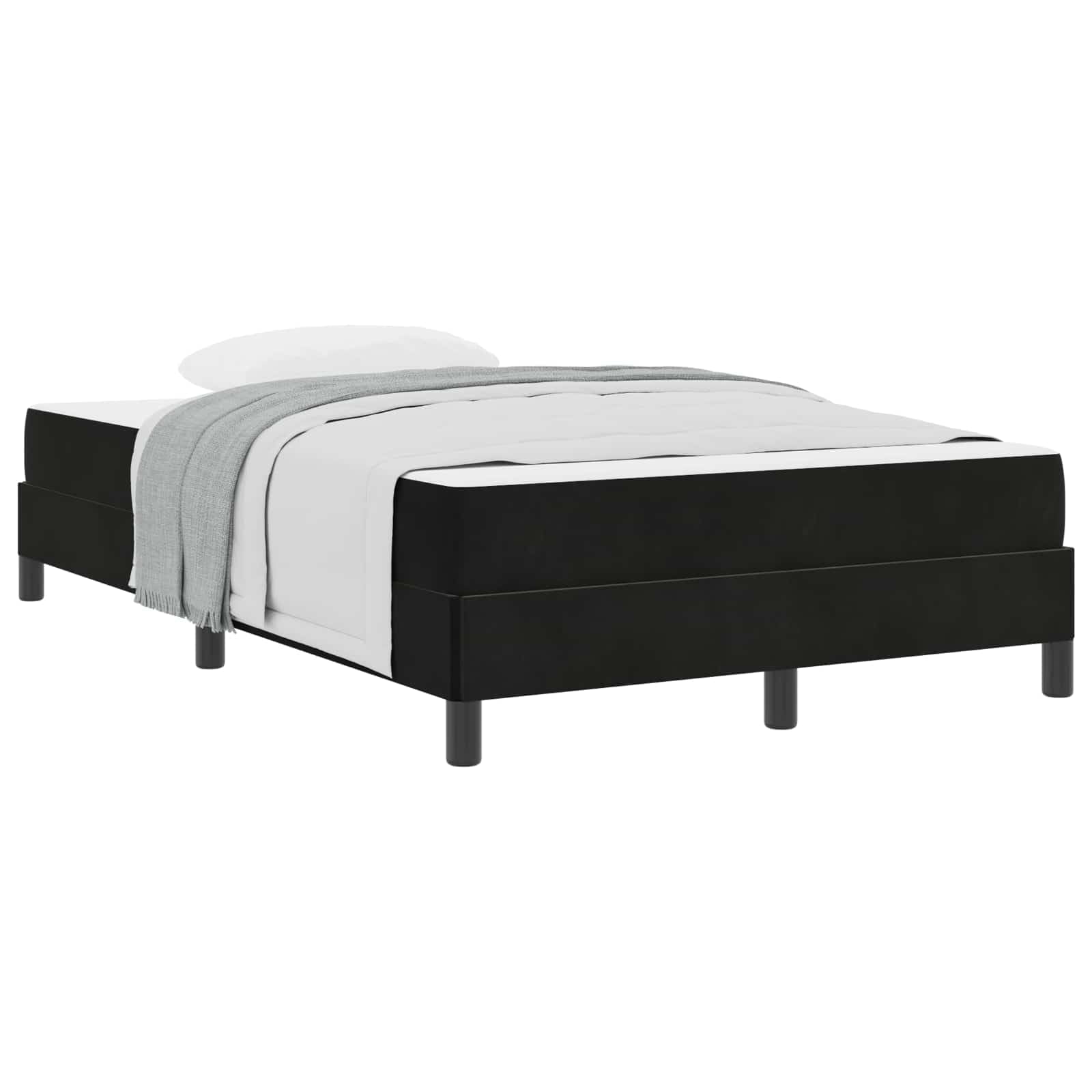 Confort firme tapizado minimalista rectangular 120x193x45cm negro