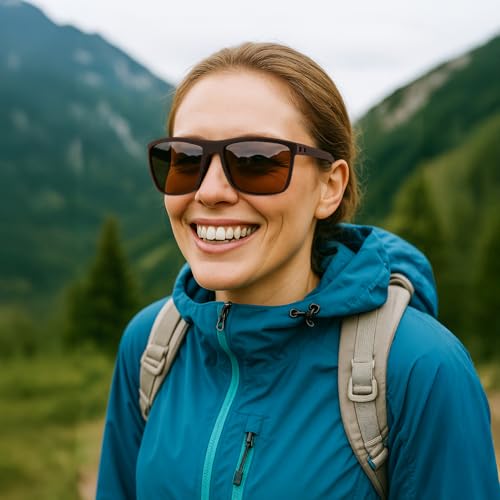 FEISEDY Polarized Sunglasses for Men and Women Lightweight Frame Sun Glasses with UV400 Protection for Driving Fishing B03012