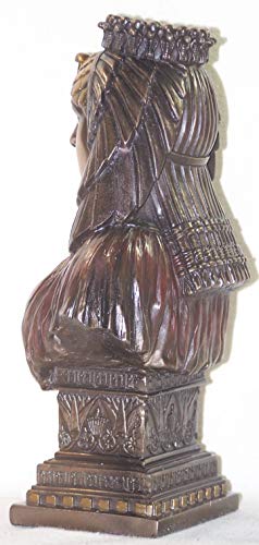 Estatua busto Reina Egipcia estilo Art Deco miniatura 3