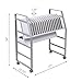 LUXOR 16-Tablet / Chromebook Open Charging Cart, Easily Accessible, UL and cUL Listed 125V/15A Power Strip (LOTM16)