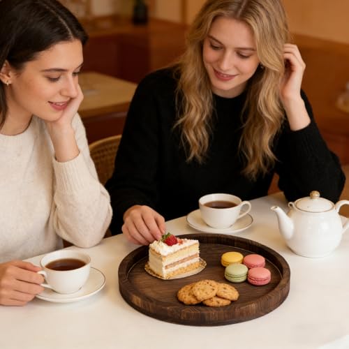Bandeja de baño rústica para organizar perfumes y cupcakes evitando el desorden 3
