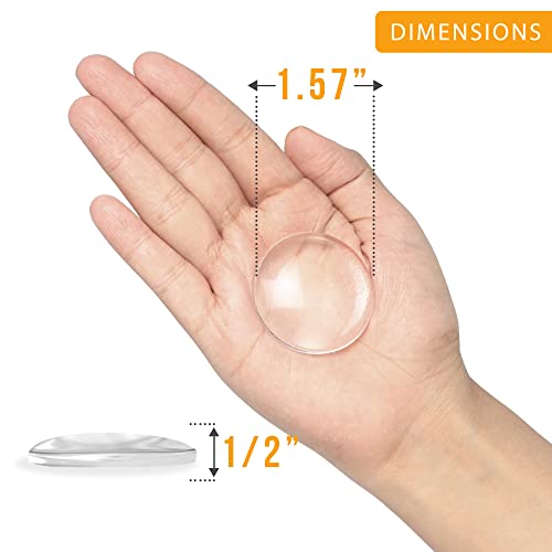 Prostoppr Clear Door Stops For Wall 1.57” (8 Pack) - Door Bumpers With Strong Adhesive Glue - Shock Absorbent And Discreet Wall Protectors From Door Knobs #TOP2