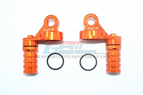 Aluminum Damper Cap With Piggyback Reservoirs For LOSI 1:6 4WD Super Baja Rey LOS05013 / Super Baja Rey 2.0 LOS05021 Upgrades - Orange