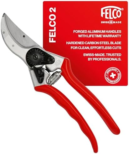 Felco F2 Pruning Shears – 9.25" Swiss-Made Garden Clippers for Pr...