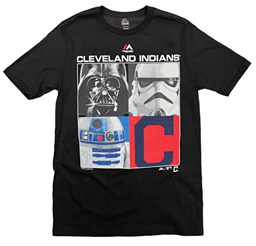 Outerstuff MLB Boys Youth (8-20) Star Wars Main Character T-Shirt, Cleveland Indians, Medium (10-12)