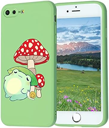 suitca Compatible with iPhone 7 Plus8 Plus, Cute Frog Mushroom Hat & Snail Phone Case for Plus,Kawaii Cool Design Girls Women Kids Soft Slim Protective Cover