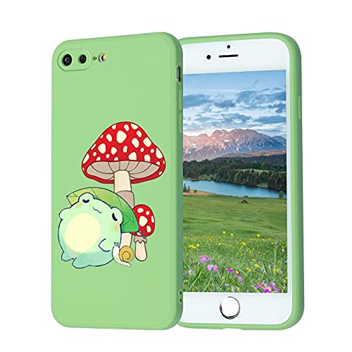 Suitca Compatible With Iphone 7 Plus8 Plus, Cute Frog Mushroom Hat & Snail Phone Case For Plus,Kawaii Cool Design Girls Women Kids Soft Slim Protective Cover #TOP4