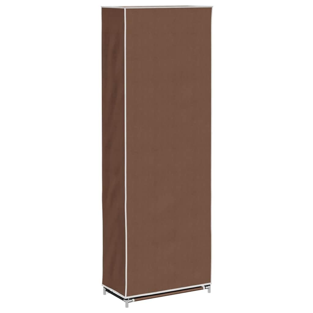 Armario para zapatos (8 capas, tejido no tejido marrón, 57 x 29 x 162 cm, ahorra espacio, apilable para pasillo, dormitorio, pasillo, pasillo, almacenamiento cerrado para hasta 20 pares de