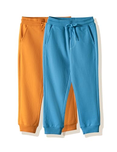 Image of Amazon Brand - Symbol Boys Cotton Rich Stretchable Knit Terry Track Pants Joggers | Age 2-14 Years