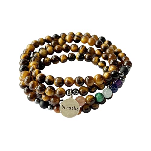 Bracelet 7 Chakras et Oeil de Tigre pour l'équilibre des énergies