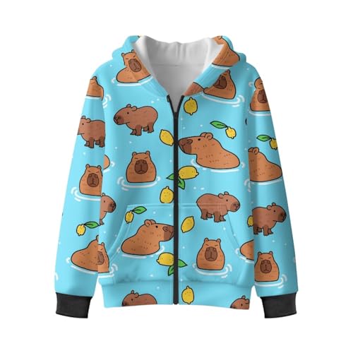 Kids Girls Hoodie Casual Zip Up Pullover Long Sleeve Coat with Pockets Fall Winter Soft Jacket for Teens