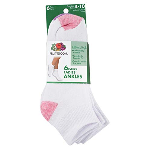 Fruit of the Loom Womens 6 Pair Ultra Soft Cushioned Ankle Socks2